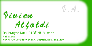 vivien alfoldi business card