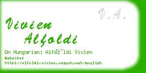 vivien alfoldi business card